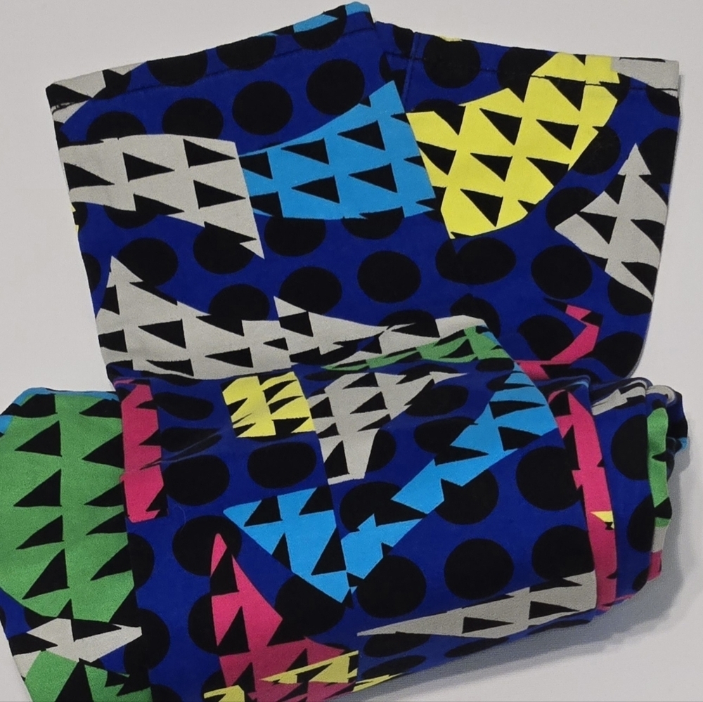 🖤 NWT L'Amour Nanette Lepore Size 7	Multicolor Bright Legging Pants Geometric - Picture 6 of 9